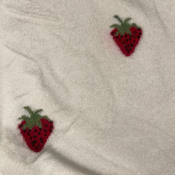 Sempre Strawberry button down cardigan small cashmere and lambswool blend - Picture 4 of 5